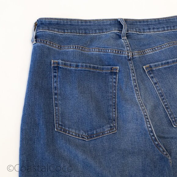 Old Navy High-Waisted Wow Wide-Leg Jeans 14 Blue Relaxed Classic Capsule - Picture 6 of 9